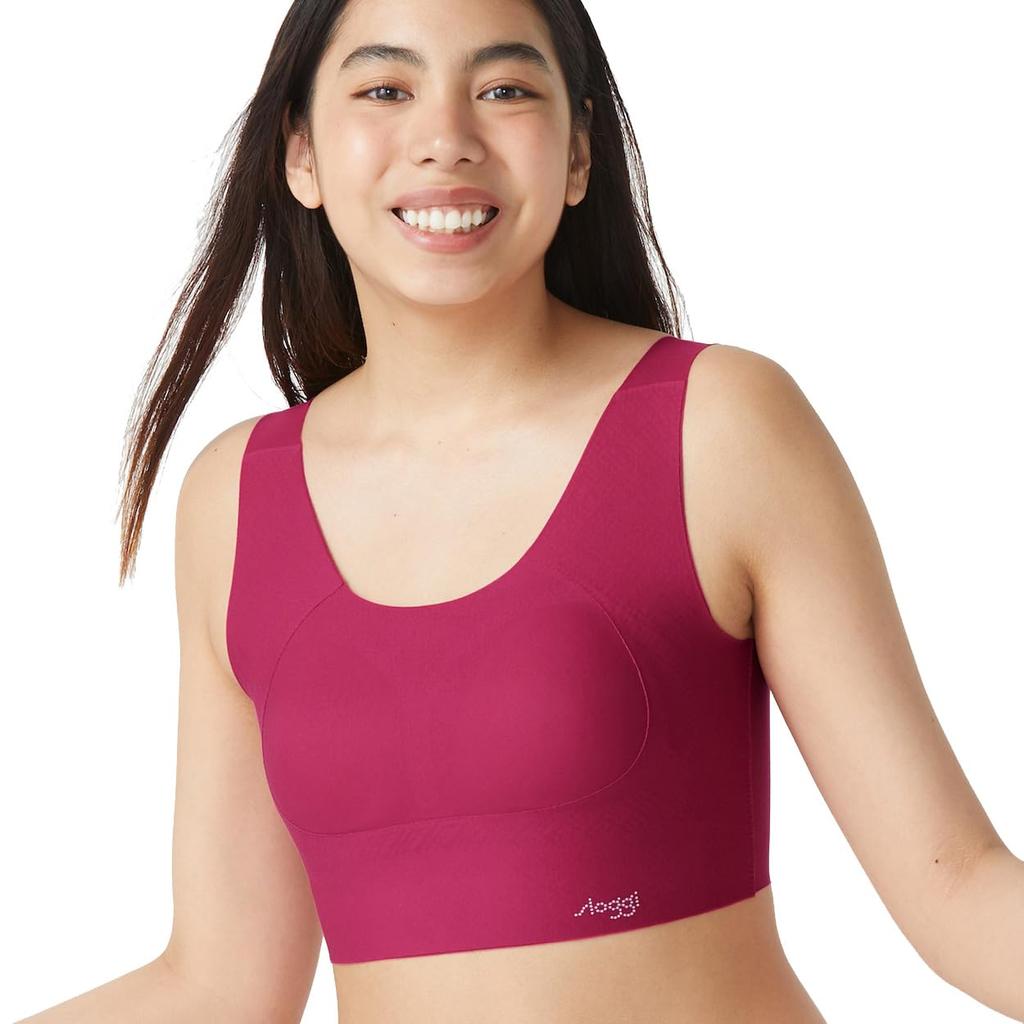 Triumph Sloggi 040 Zero Feel Night Plus 3684 LL Size Half-Top Bra, Wireless, Women's Underwear, Size, Sexy, Stylish, Cute, (Raspberry),
