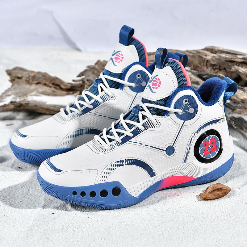 Men's casual shoes sports shoes plus size rubber popcorn basketball shoes