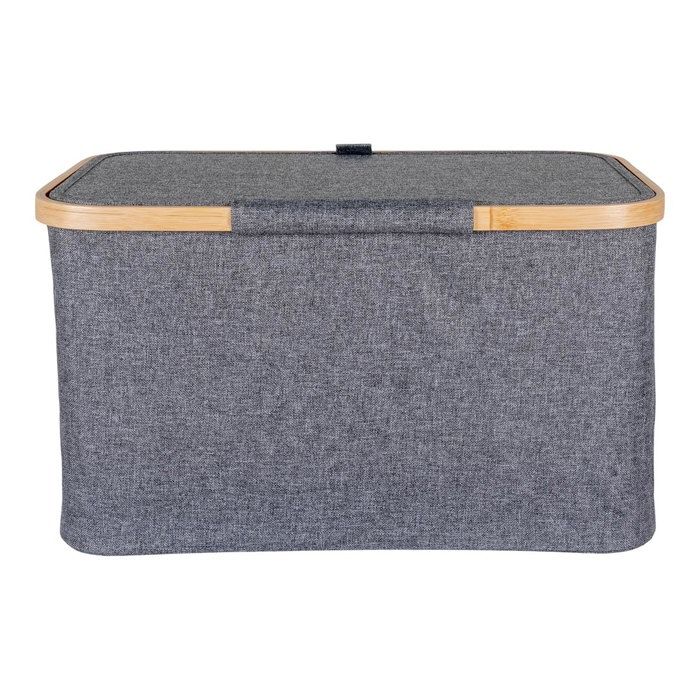 Panier en bambou gris foncé 30 x 45 x 25 cm