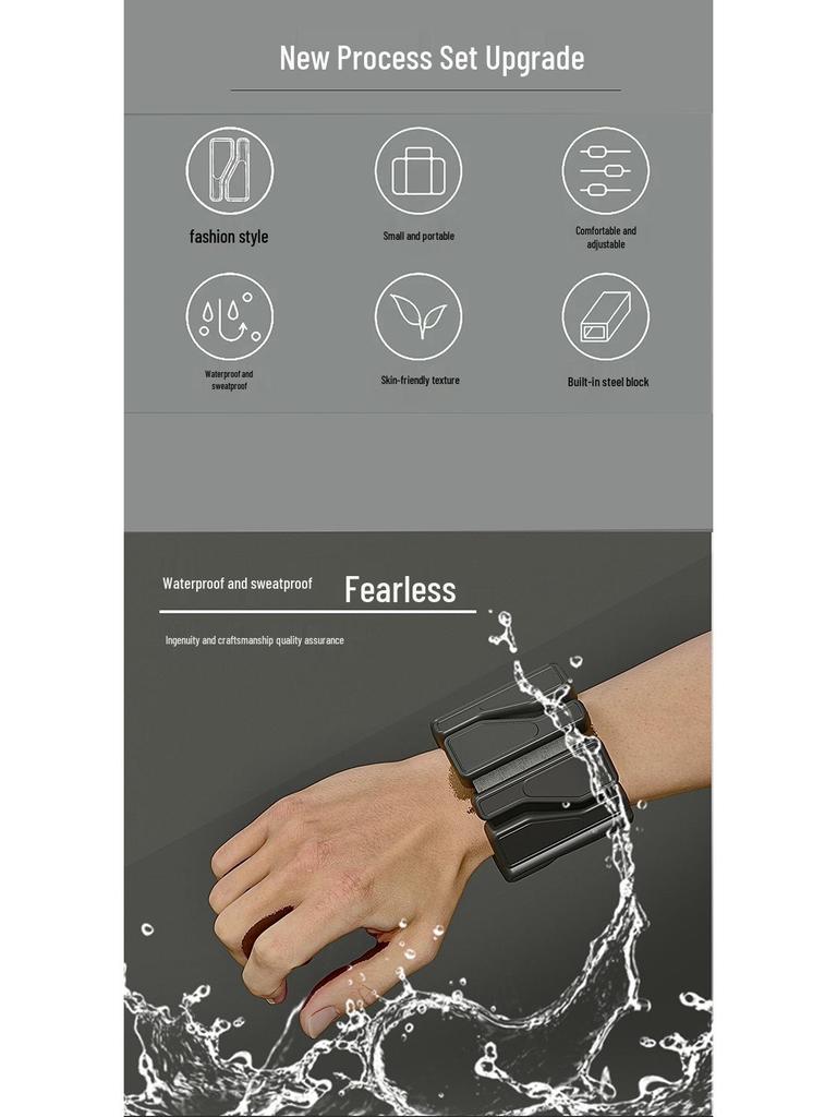 Weighted Silicone Fitness Wristband & Ankle Strap Set for Running and Training