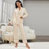 Women’s Sleeping Suits BRIGHT DEER Long Sleeves Robes Long Pants Set 2 Pieces Pajamas Home Clothing Sleep Lounge Wear