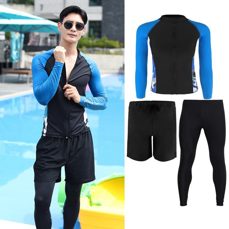 Unisex Quick-Dry Rash Guard Set Swimming Diving Snorkeling UV Protection Long Sleeve Swimwear