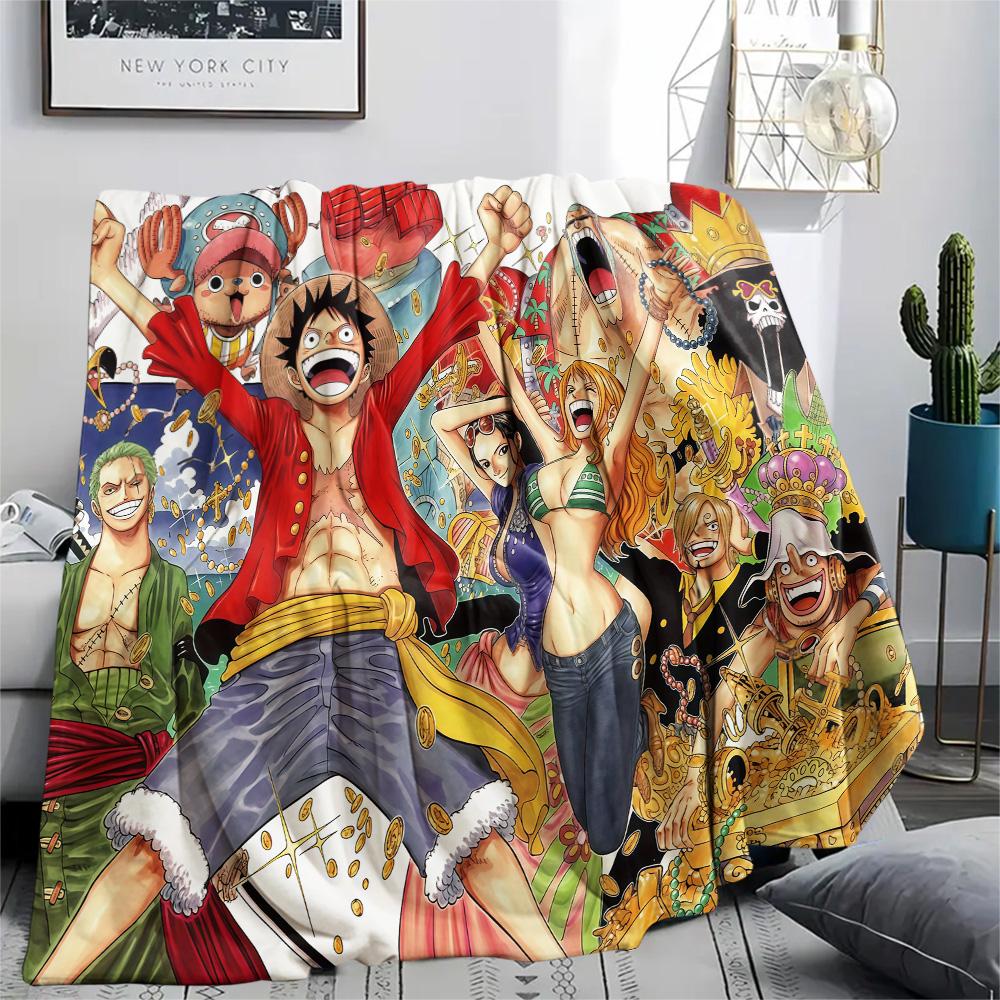 1pz Una Pezzo Monkey D Luffy Coperta in Flanella Fantasia Adatta a Tutte le Stagioni per Arredamento Casa Calore e Comfort Regali Regalo Festivo