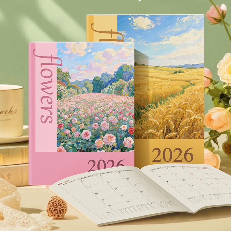 2026 Calendar Planners Yearly 365 Days Efficiency Notebooks Monthly Diary Journals Weekly Goal Habit Tracker Agenda Schedules