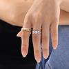 Elegant French Minimalist Gold-Plated Titanium Ring Set with Cubic Zirconia