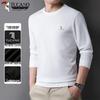Men's Waffle Knit Long Sleeve Round Neck Sweatshirt