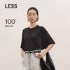LESS 2026 Summer Round Neck Short Sleeve Knit Top