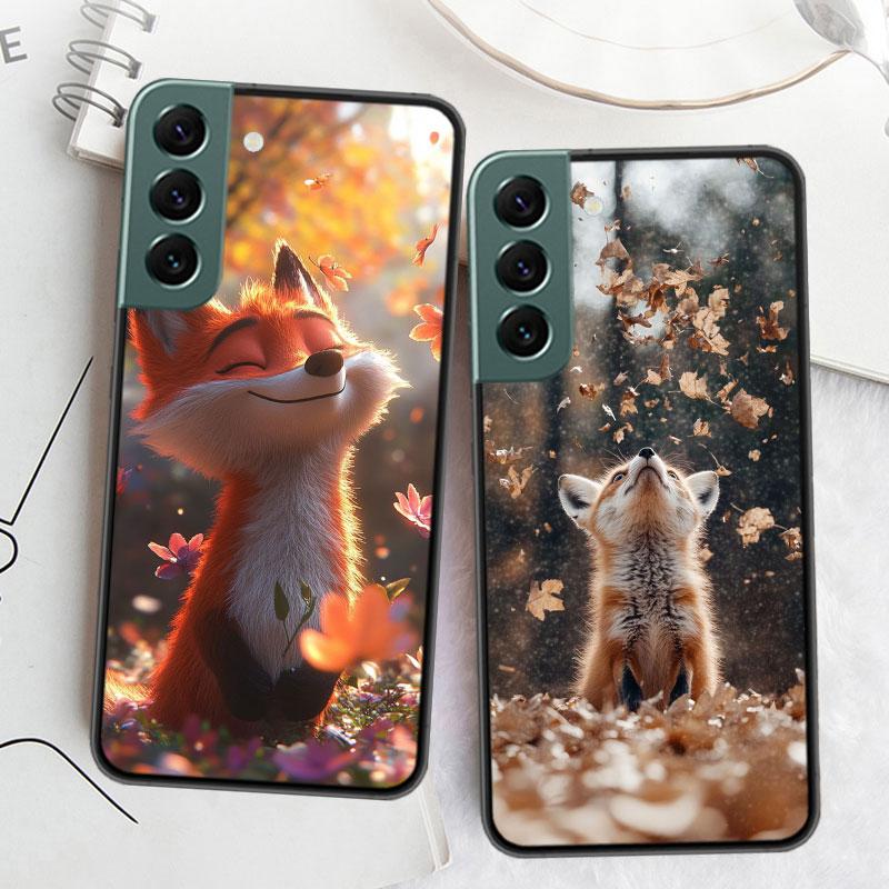 Red Fox Vulpes Phone Case For Samsung Galaxy S22 S25 Ultra S21 S10 Plus S26 Edge S20 S23 S24 FE Cover Silicone Soft TPU Clea