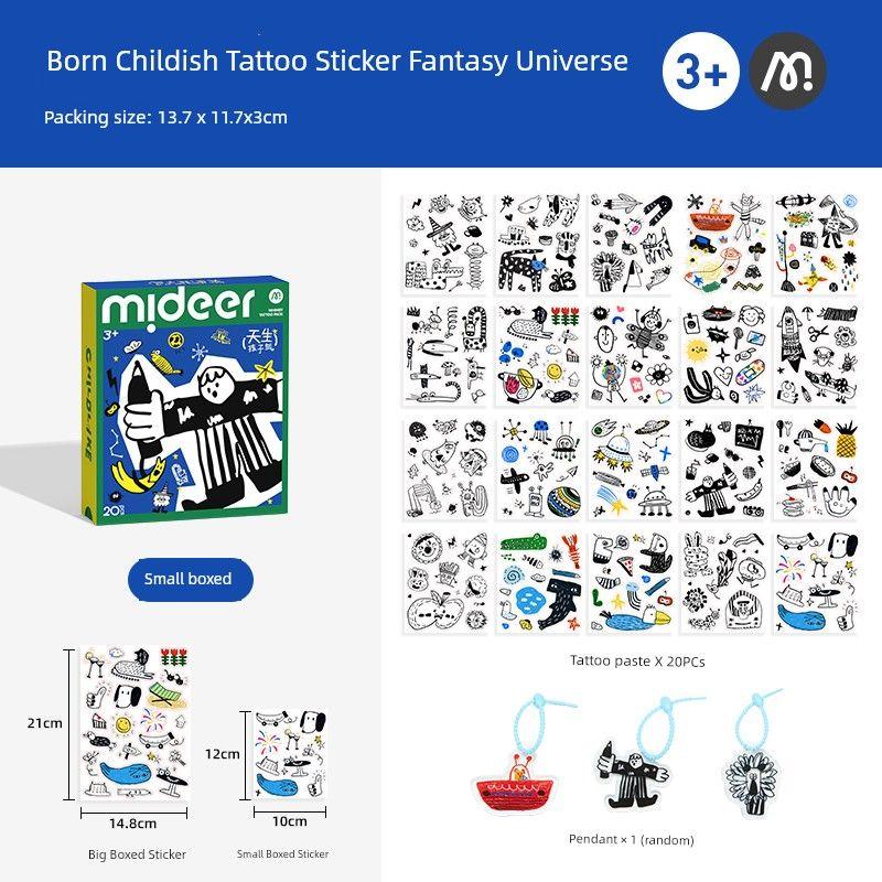 

Mideer Milu Kids Baby Tasteless Nail Sticker Theme: fantasy universe tattoo stickers