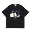 T-shirt Imprimé Casablanca Hommes Femmes Coupe Ample Manches Courtes Haut Décontracté