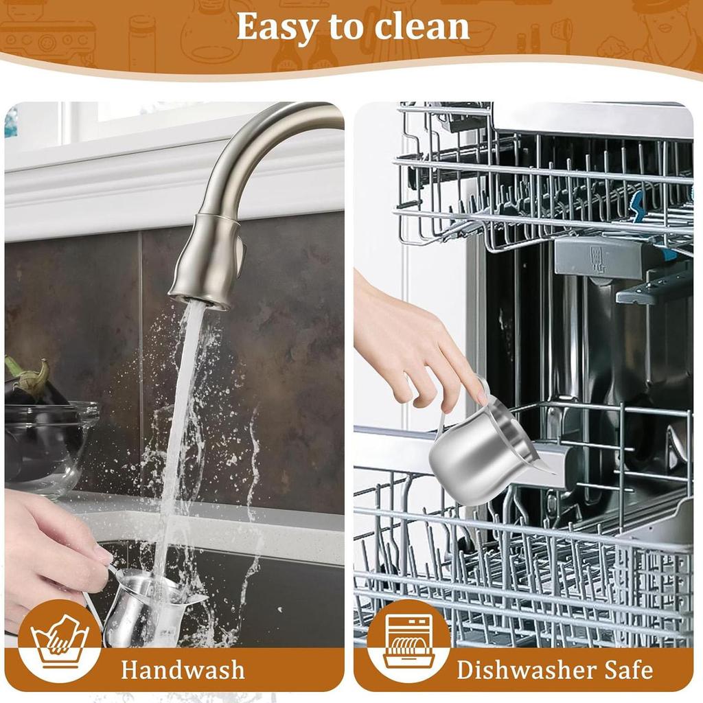 Stainless Steel Small Bell-Shaped Milk Frothing Pitcher Small Creamer Pitcher Multifunctional Household Creamer Holder for Milk