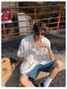 2023 Retro Men's Summer Hong Kong Style Loose Shirt - Fun Niche Design Student Outerwear