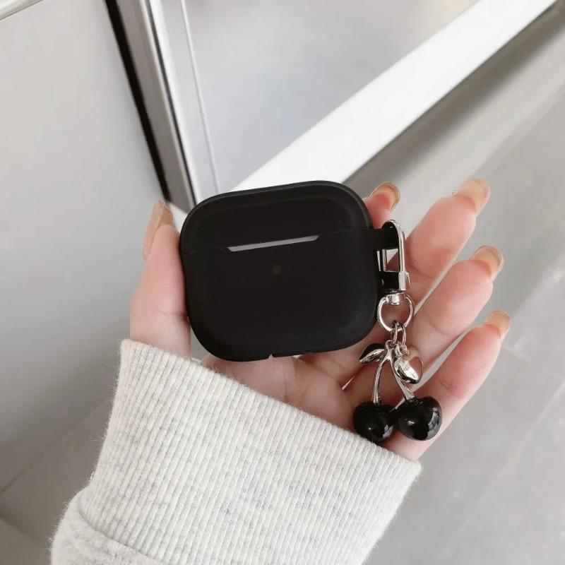 3D Heart Cherry Earphone Case for Airpods 4 3 1or2 Cover Silicone Headphone Coque for AirPods Pro 2 and Pro Cases with