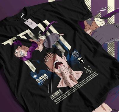 Fushiguro Toji T-shirt Jujutsu Kaisen Anime Horror Manga Short Sleeve All Siz571