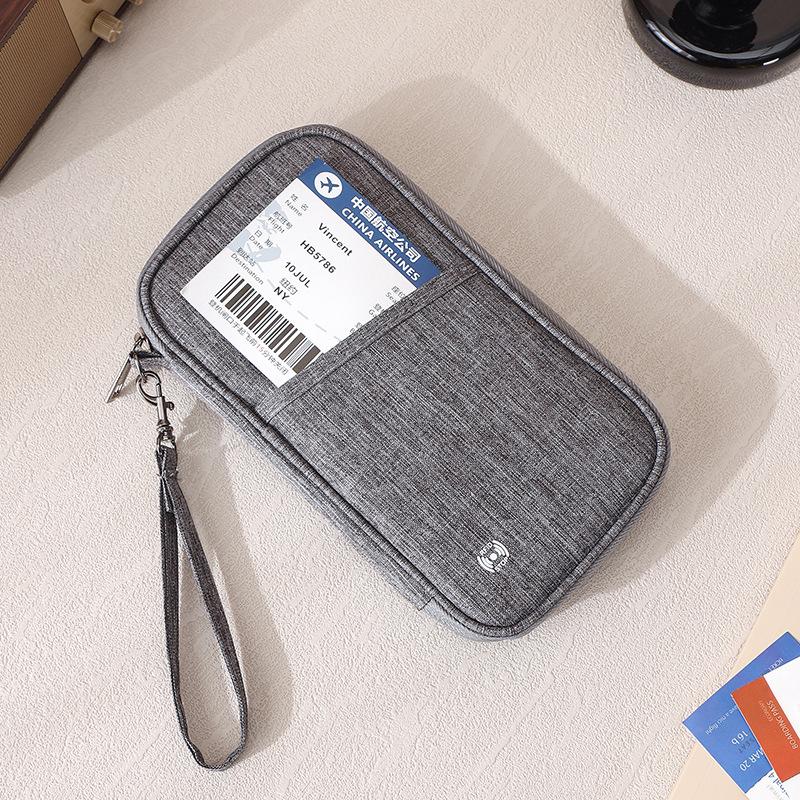 

Premium Cationic Passport Holder Travel Wallet with RFID Blocking Multi Card Slot Card Holder for Airplane Boarding ID Card