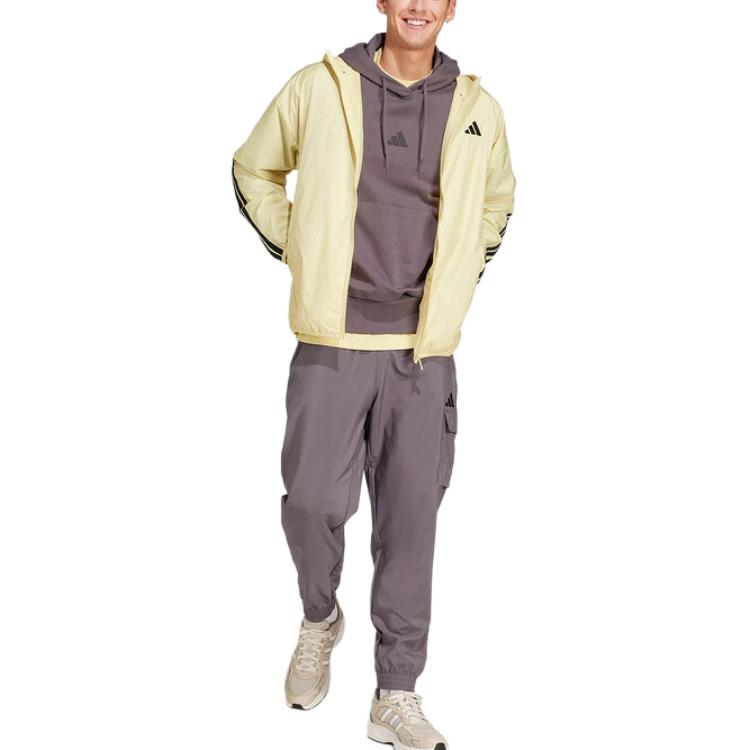 Adidas Fashion Sports Woven Lace-Up Cargo Pants Men Pants Gray JD1822