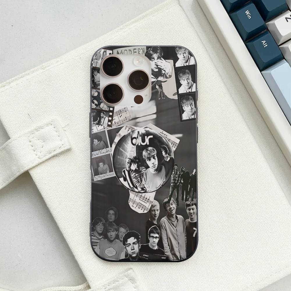 Rock Band B-Blur Corrugated Stripe Phone Case For IPhone 17 16 15 14 13 12 11 Pro Max Plus Pro Shockproof Cover