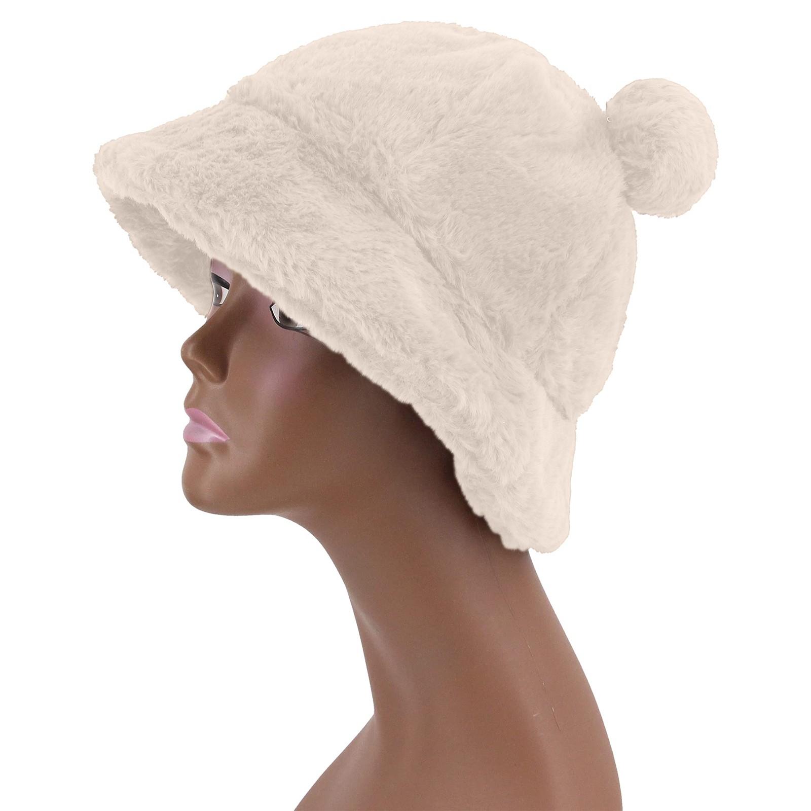 

Adults Cotton Bucket Hat Bear Ears Cap Fisherman Beach Festival Sun Hat Dress Up Party One size бежевий