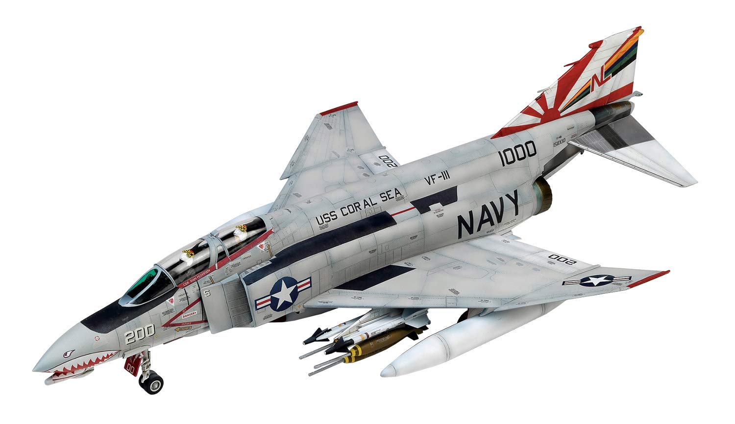 

Doyusha Plastic Model 5 Phantom II Sundowners Plastic Model 1/48 Amazing! No. F-4B VF-111 Pre-Colored серый