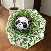 1PC panda plant Automatic Open/Close Umbrella with Windproof, 8-Rib Sturdy Canopy, Durable Ribs, Fashionable Design, Outdoor Accessory, Fun Prin, Holi