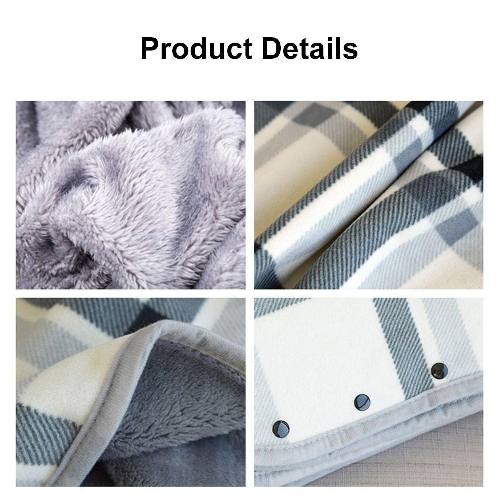 Keep Warm Wearable Shawl Blanket Winter Thick Plaid Blanket  for Women and Office Use