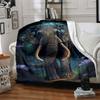 1pc Elephant Artwork Blanket Lightweight Blanket Throw Blanket For Sofa, Bed, Travel, Camping, Livingroom, Office yy251010017