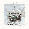 Italian Brainrot Animals Meme Keychains for Accessories Tralalero Tralala Tung Tung Tung Sahur Brr Brr Patapim Keyring Fans Gift