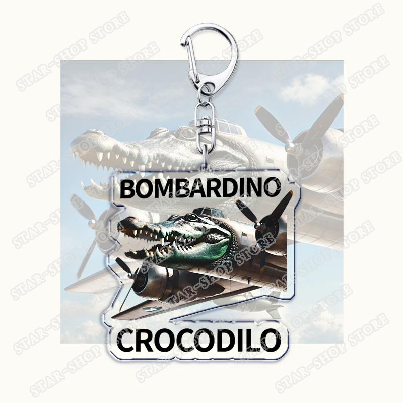 Italian Brainrot Animals Meme Keychains for Accessories Tralalero Tralala Tung Tung Tung Sahur Brr Brr Patapim Keyring Fans Gift