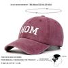 Unisex DAD MOM Stickerei mit Buchstaben Gewaschene Baseballkappen Frühling und Herbst Outdoor Verstellbare Lässige Hüte Sonnenhut