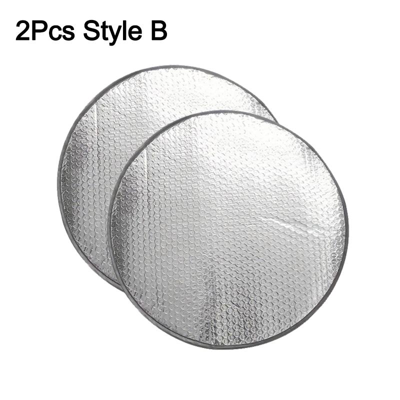 1/2Pcs Car Steering Wheel Anti-Heat Sun Shade Cover Foldable Sun-proof Anti-UV Protect Parasol Shield Sunscreen Insulation Cover