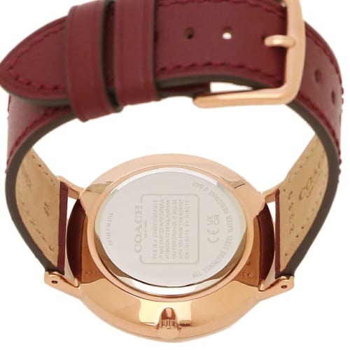 Coach Women's Perry 36mm Quartz Watch, Wine Red, Leather, 14504079