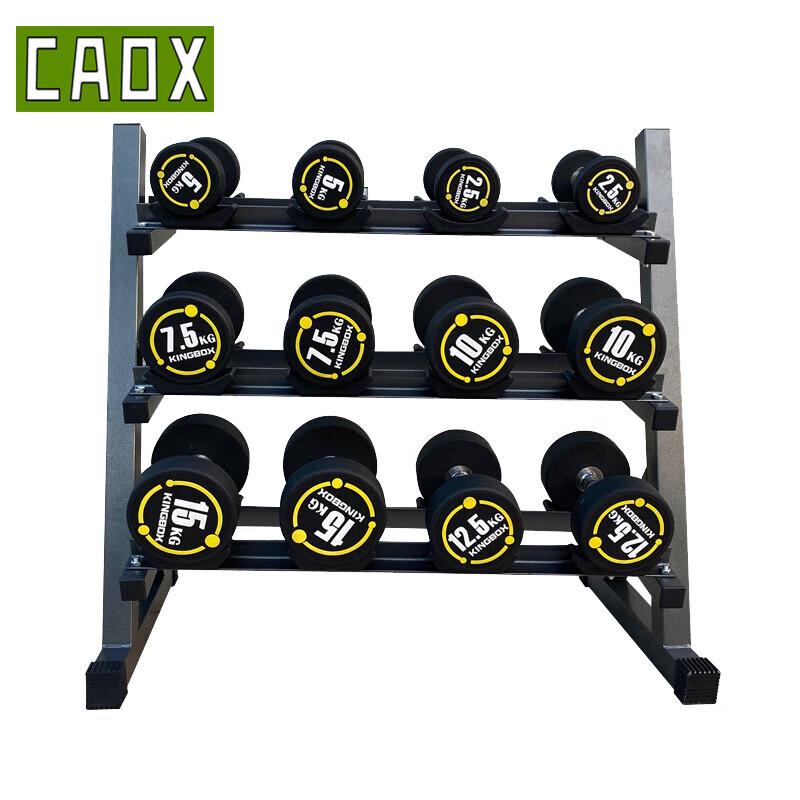 CAOX Rubber Coated Round Head Fixed Dumbbell