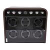 Horlogeopwinder 10dB Stil 5 Modi Automatische Horlogewikkelbox met LED Sfeerlicht voor 6 Horloges