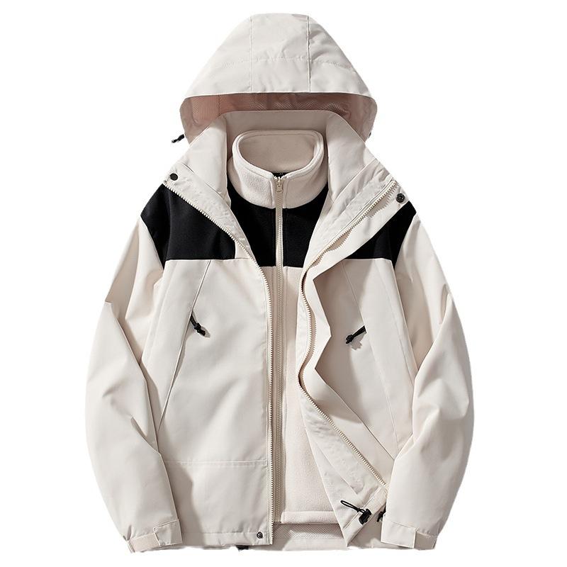 Autumn Winter Fleece Hiking Jackets Men Windbreaker Waterproof Outdoor Jakcets