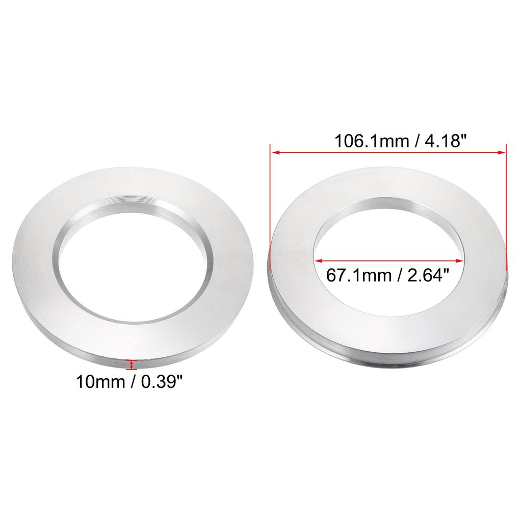 uxcell Hub Ring Wheel Hub Ring 67.1-106.1mm Aluminum Set of 4
