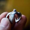 Swallow Falling Finger Ring, Antique Niche Design, Retro Swallow, Light and Luxurious Temperament