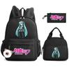 Zaino Stampato Cartoon Hatsune Miku Borsa Pranzo Astuccio per Bambini Studenti Borsa Scuola Ragazza Bambino Regalo Borsa da Viaggio Donna