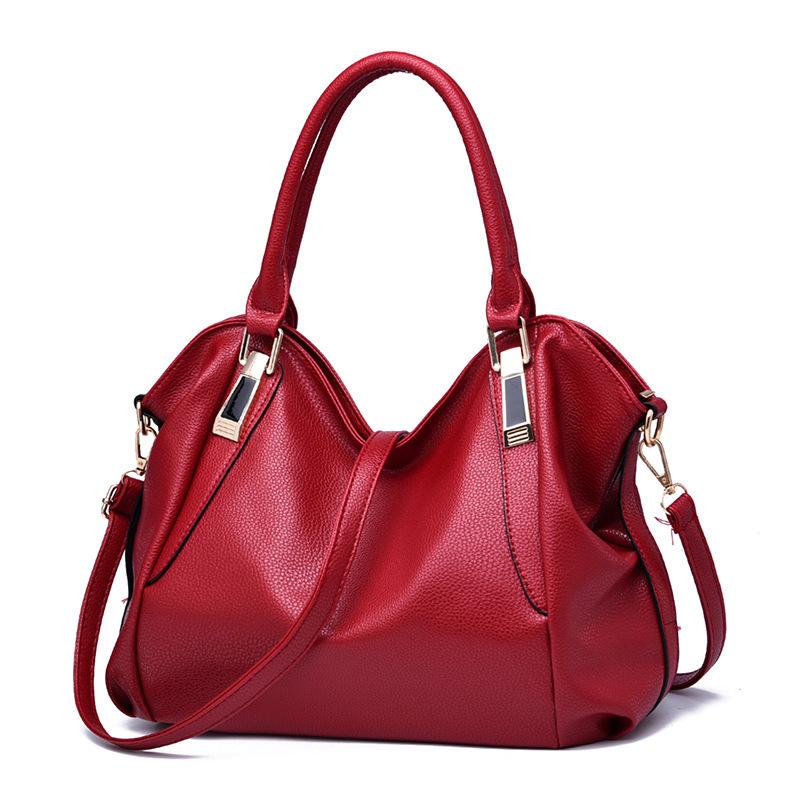 Fashionable Soft Leather Handbag Large Capacity Women's Bag Women's Single Shoulder Messenger Bag