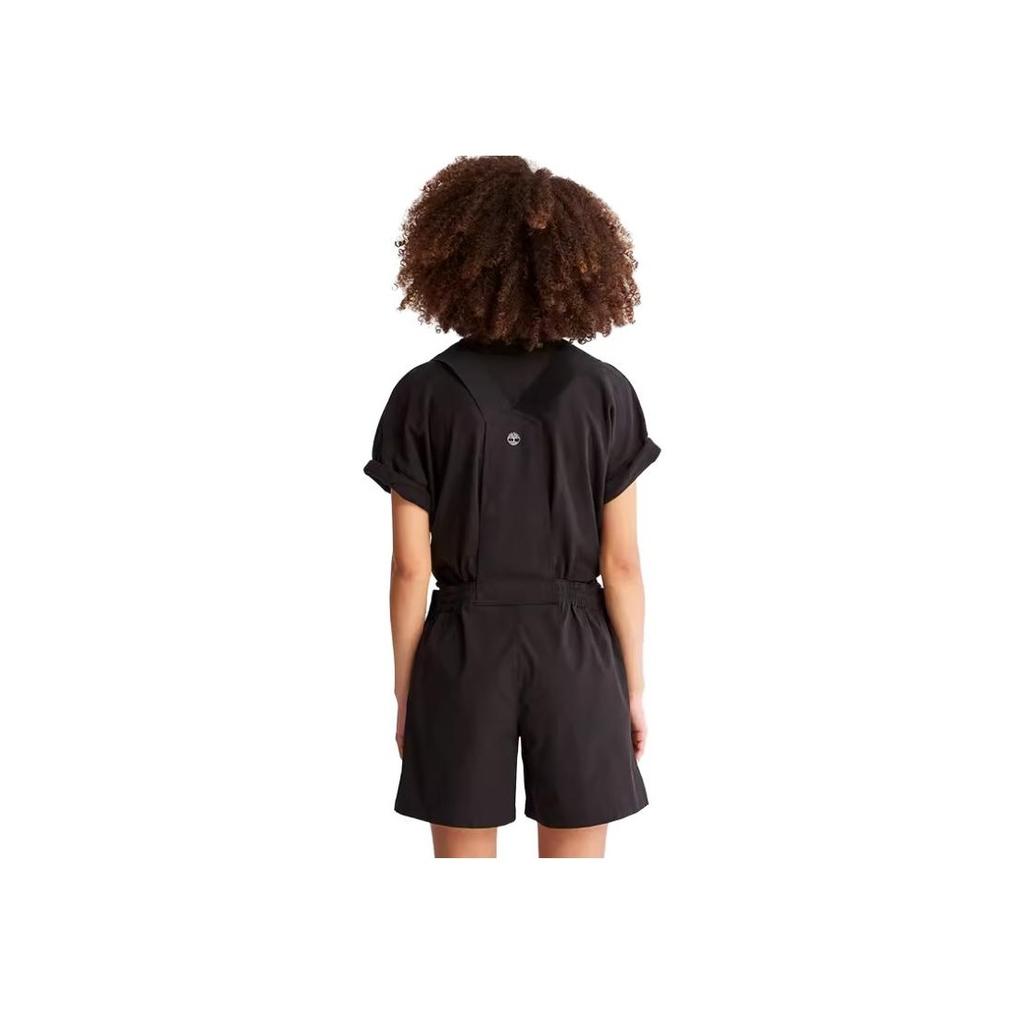 Timberland Solid Color Adjustable Strap Casual Overalls Women Overalls Black A5TB6-001