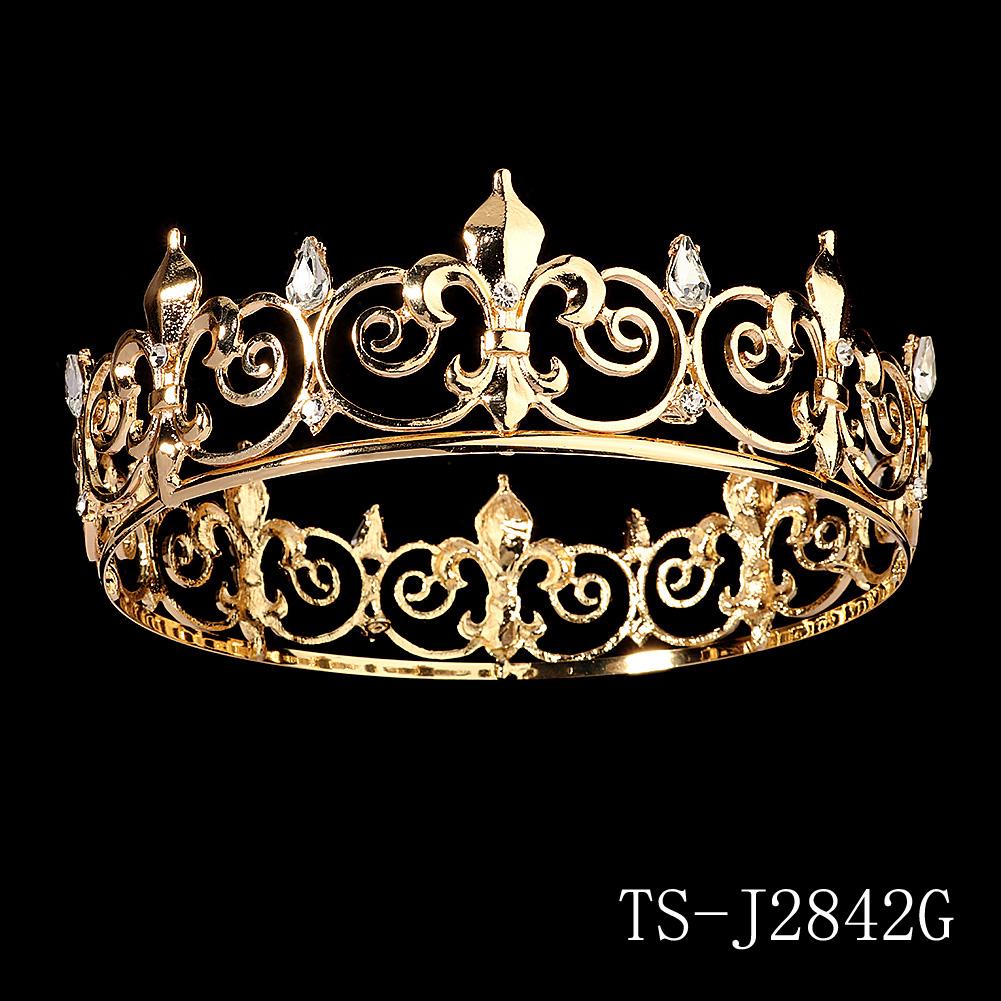 Halloween Party Fairytale Kingdom Happy Wedding Retro Color Crystal Rhinestone Tiaras Coronas Bride Wedding Crown for Bride