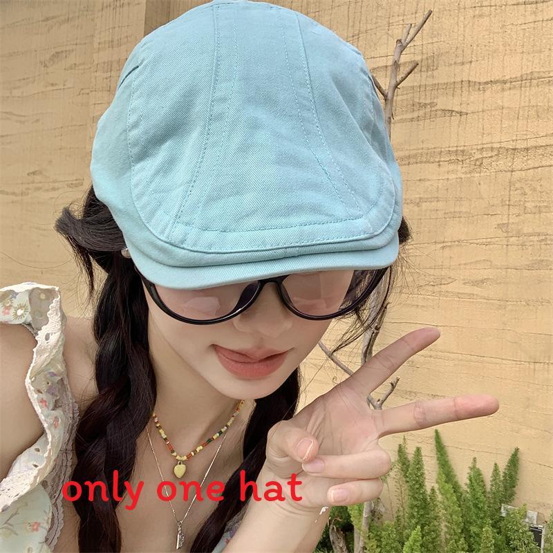 

Vintage Embroidered Newsboy Cap With Sun Protection For Spring And Summer Wear