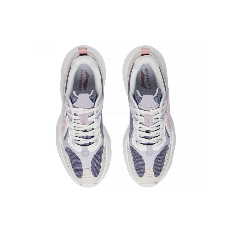 Li Ning Classic Low-Top Sports Casual Shoes Women sneaker Light-Purple AGCS268-2