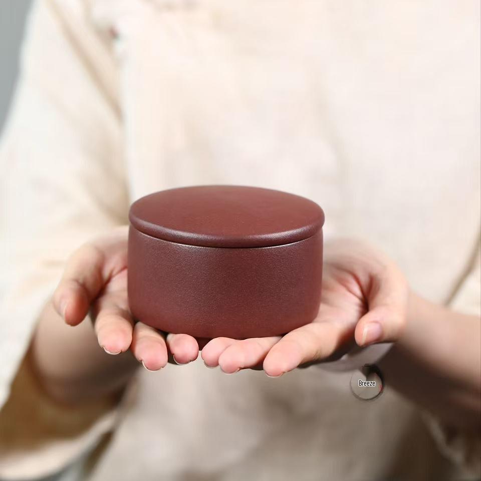 Yixing Zisha Small Cylinder Tea Caddy: Moisture-Proof Seal Jar for Pu-erh Tea Storage