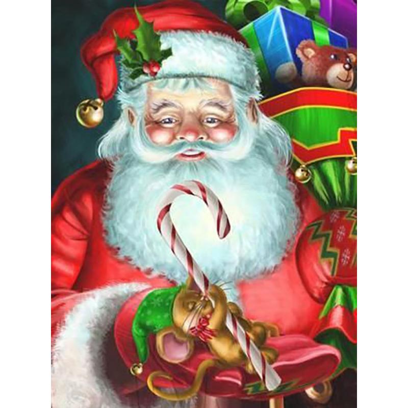 DIY Santa Claus 5D Diamond Painting Full Round Drill Snowman Mosaic Diamond Embroidery Cross Stitch Home Decor Christmas Gift