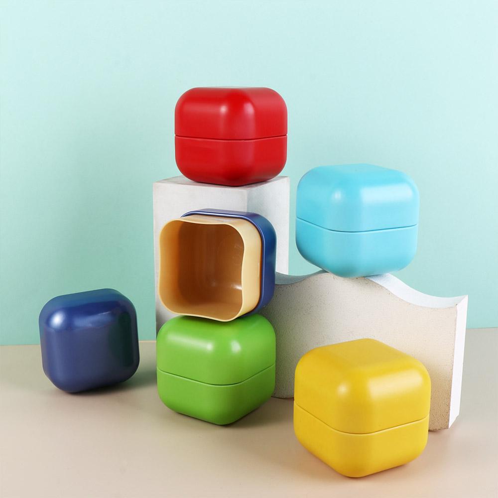 

Solid Color Mini Tin Box Square Small Storage Can Candy Tins Tea Sealed Jar Candy