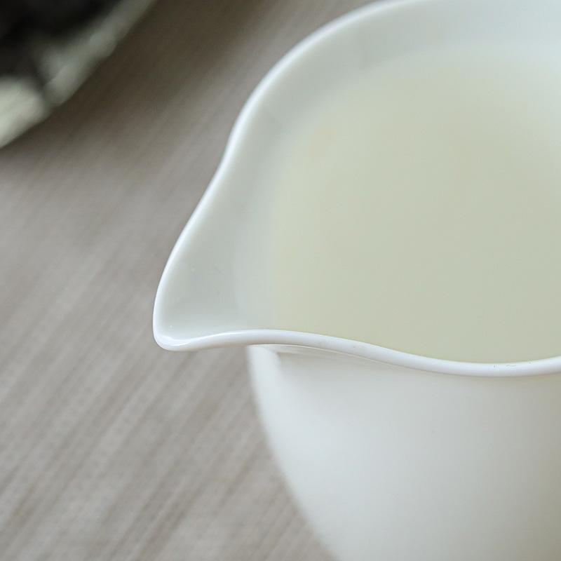 Νέο σετ τσαγιού κουνγκ φου 6 φλιτζανιών από πορσελάνη νεφρίτη, λευκό πορσελάνη νεφρίτη, πλήρες σετ με φίλτρο, κεραμικό σετ τσαγιού