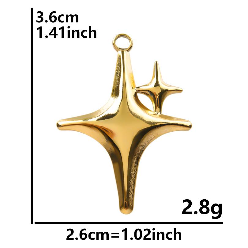 6pcs/Lot DIY Sun Moon Star Pendant Charm PVD Stainless Steel Charms For Jewelry Making Bulk Crescent Materials To Make Bracelets
