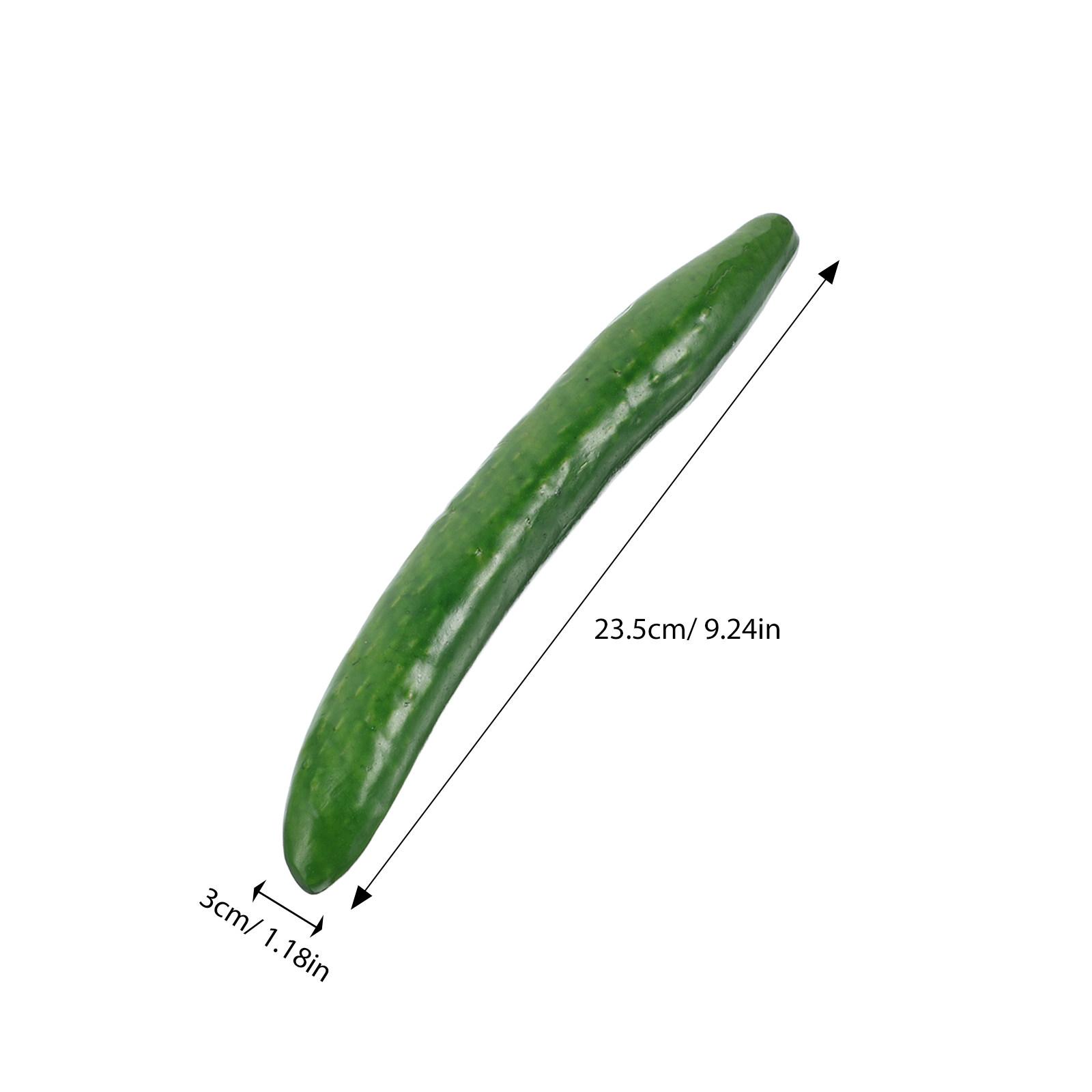 

4 Pcs Artificial Lifelike Green Cucumber Fake Model Realistic Food Decor for Home Kitchen Window Display Photography Props зелений
