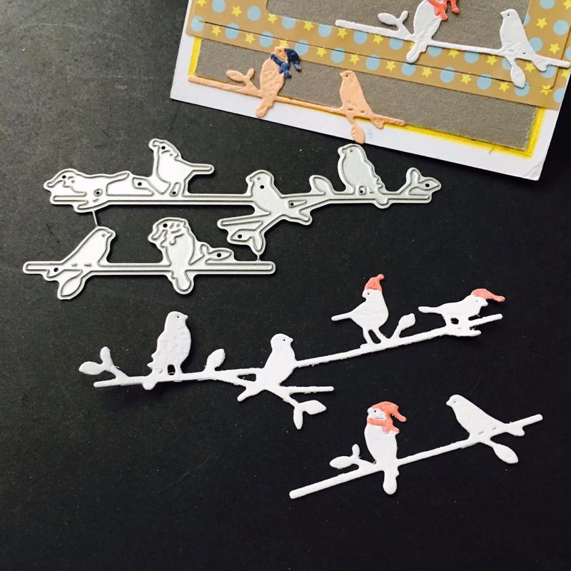 Birds Tree Branch Metal Cutting Dies Stencils Die Cut DIY Scrapbooking Album Paper Card Embossing