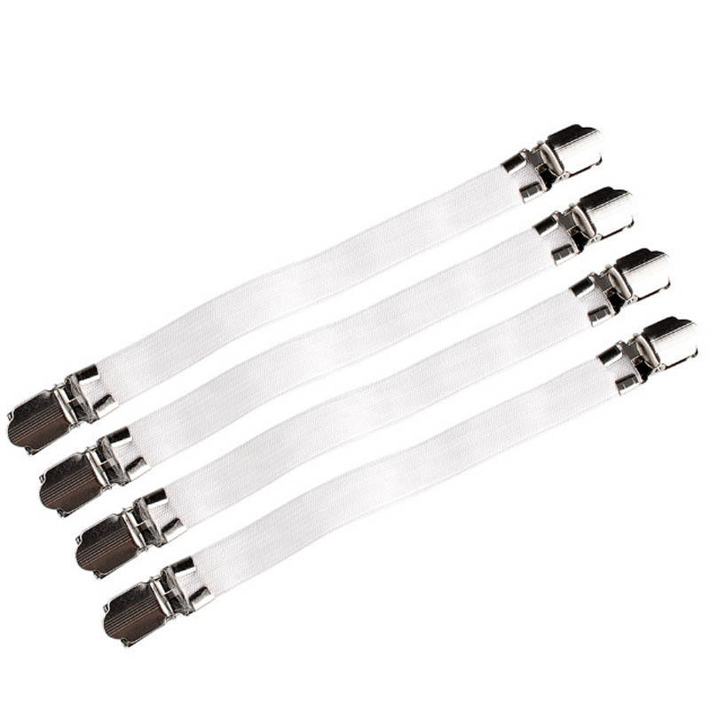 4pcs Useful Multipurpose Bed Sheet Fasteners Mattress Elastic Holder Clip Grippers Tool for Bed Sheet Household Products